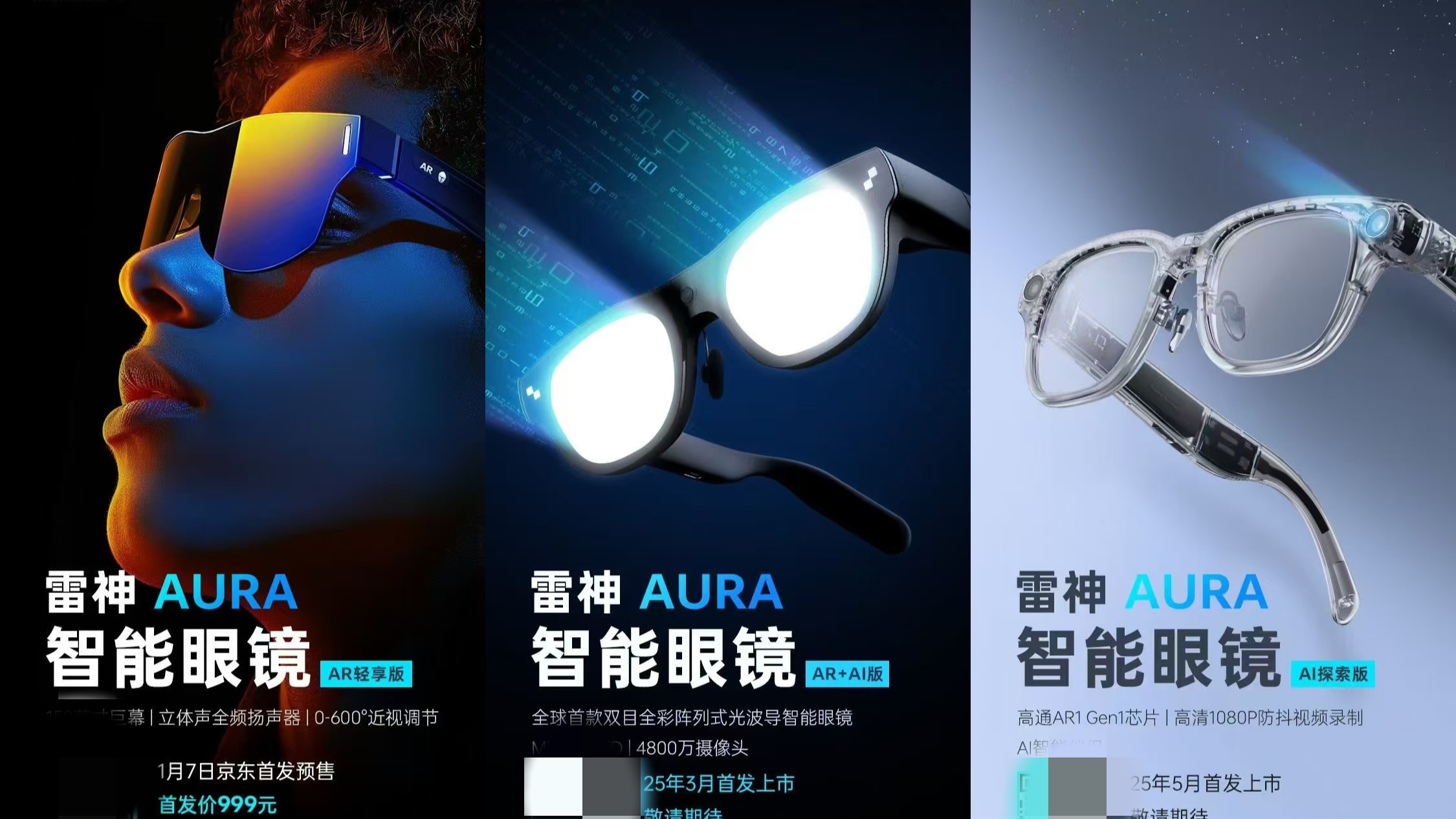 CES 2025:雷神科技发布三款AURA智能眼镜,引领AR新潮流,股价应声上涨